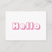 hallo, gewaagde, moderne, roze witte kaart (Voorkant)