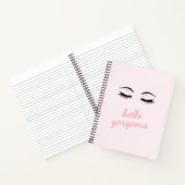 hallo geweldig met Eyelashes Glam Gift Notitieboek (Binnen)
