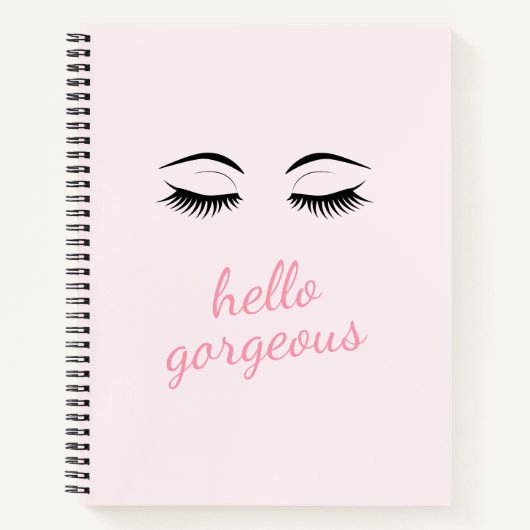 hallo geweldig met Eyelashes Glam Gift Notitieboek (Voorkant)