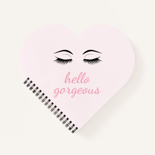 hallo geweldig met Eyelashes Glam Notitieboek (Voorkant)