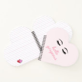 hallo geweldig met Eyelashes Glam Notitieboek (Binnen)