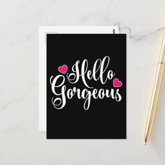 hallo geweldige Briefkaart (Voorkant / Achterkant in situ)