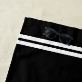 hallo geweldige glamoureuze zwarte en witte gewoon strandlaken (In situ)