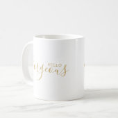 hallo geweldige Gold Script Modern Coffee Mok (Voorkant links)