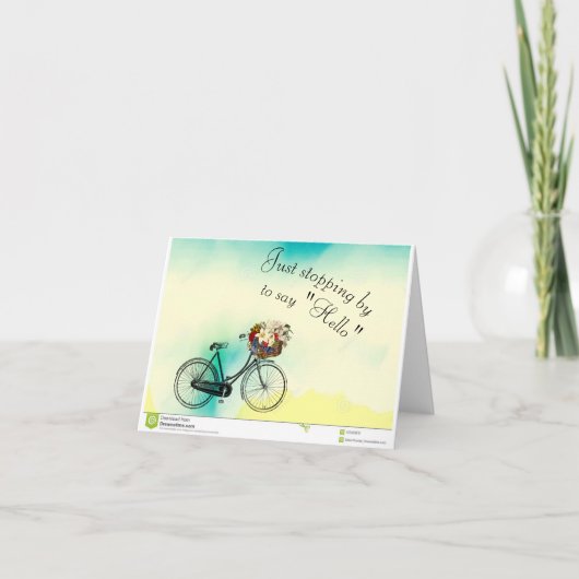 Hallo Gewoon even langs komen om te zeggen Notitiekaartje (Voorkant)