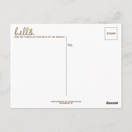 hallo gewoon in Briefkaart controleren (Achterkant)