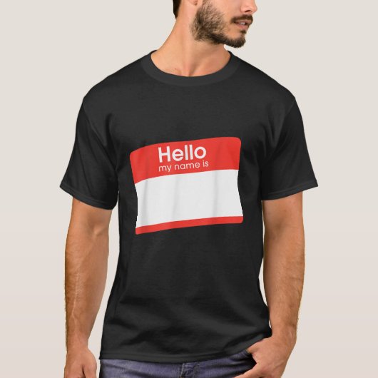 Hallo Giant | My Name Is T shirt voeg je eigen naa (Voorkant)