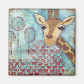 Hallo ~ Giraffe Magneet (Voorkant)