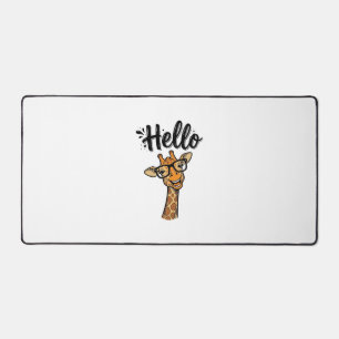 Hallo Giraffe Vintage Gravure Cute Dieren T-shirt_ Bureaumat