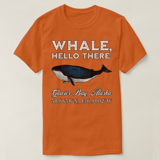 Hallo Glacier Bay Alaska Whale T-shirt (Design voorkant)