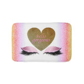 hallo Glam Makeup Eyelashes Gold Heart Badmat (Voorkant)