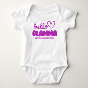 Hallo Glamma Baby onthullen zwangerschapsaankond Romper