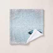 hallo - Glamoureuze Eyelashes - Blauw Bad Handdoek (Wasdoekje)