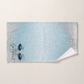 hallo - Glamoureuze Eyelashes - Blauw Bad Handdoek (Handdoek)