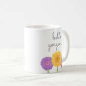 hallo Glanzend Gerbera Daisies Girly Chic Floral C Koffiemok (Voorkant rechts)