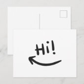 Hallo glimlachend briefkaart (Voorkant / Achterkant)