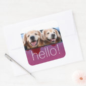 Hallo Glimlachende Golden Retriever Honden in auto Vierkante Sticker (Envelop)