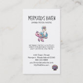 *~* HALLO Glitter Mermaid op Zee Turtle Visitekaartje (Achterkant)
