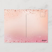 Hallo Glitter Roze Groene Ogen Wimpers Briefkaart (Achterkant)