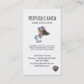 *~* HALLO Glitterende Sprankelende Zeemeermin Zees Visitekaartje (Achterkant)