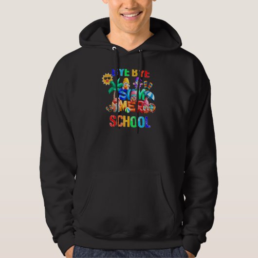 Hallo Gnome Bye Bye School Hoodie (Voorkant)