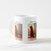 Hallo God, ik ben het weer kitten bij het raam Koffiemok (Voorkant links)