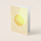Hallo Gold Chevron Folie Kaarten (Voorkant)