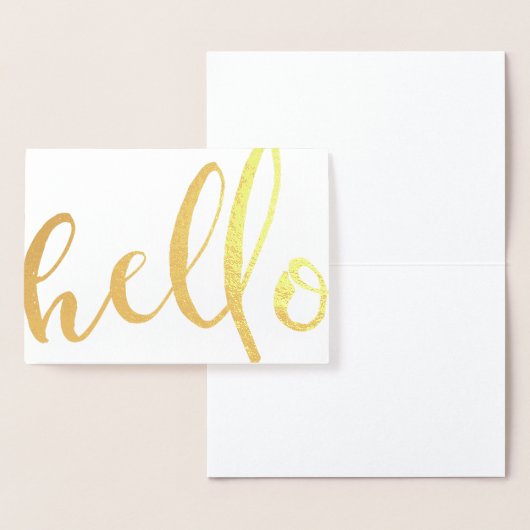 Hallo Gold Foil Script Folie Kaarten (Display)