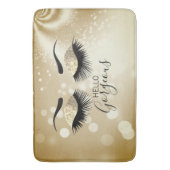 hallo - Gold Glitter Eyes Bath Mat (Voorkant Verticaal)