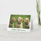 Hallo Golden Retriever Puppies Blank Note Card Kaart (Achterkant)