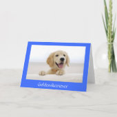 Hallo Golden Retriever Puppy Wenskaart Kaart (Achterkant)