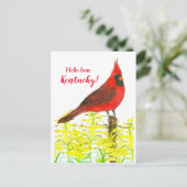 Hallo Goldenrod Kardinaal Briefkaart (Staand voorkant)