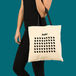 Hallo Golfbeweging Patroon Vriendelijke Groet Tote Bag
