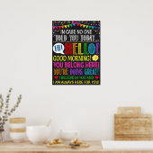 hallo Good Morning Motivatie Classroom Poster (Keuken)