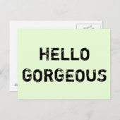 hallo GORGEOUS Briefkaart (Voorkant / Achterkant)