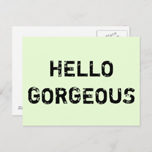 hallo GORGEOUS Briefkaart (Voorkant / Achterkant)