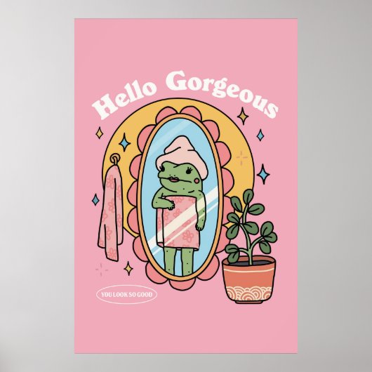 Hallo Gorgeous Frog Poster (Voorkant)