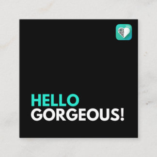 hallo GORGEOUS Vierkante Visitekaartje