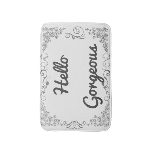 hallo "Gorgeous" wervelpatroon badmat (Voorkant Verticaal)