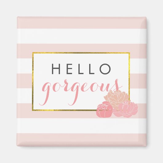 hallo Gorheerlijke Magnet | Roze streep en blush P (Voorkant)