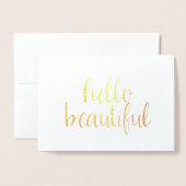 Hallo Goud Folie Kaarten (Voorkant met envelop)