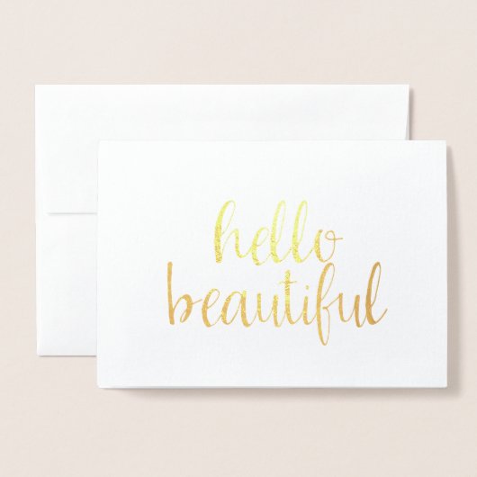 Hallo Goud Folie Kaarten (Voorkant met envelop)