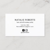 hallo Goud Typografie Salon Visitekaartje (Achterkant)