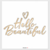 Hallo Gouden Glitzy Glitter Glam Sticker (Vel)