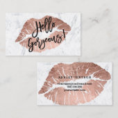 hallo gouden roos gouden marmer visitekaartje (Voorkant / Achterkant)