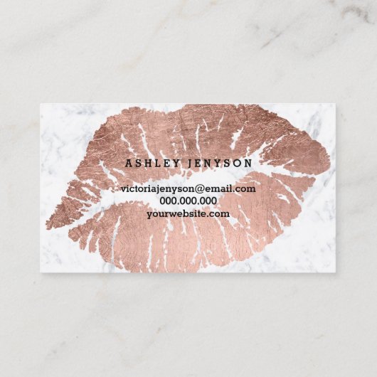 hallo gouden roos gouden marmer visitekaartje (Achterkant)