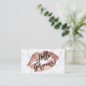 hallo gouden roos gouden marmer visitekaartje (Staand voorkant)