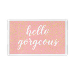 hallo goudroze Confetti acryllade Acryl Dienblad