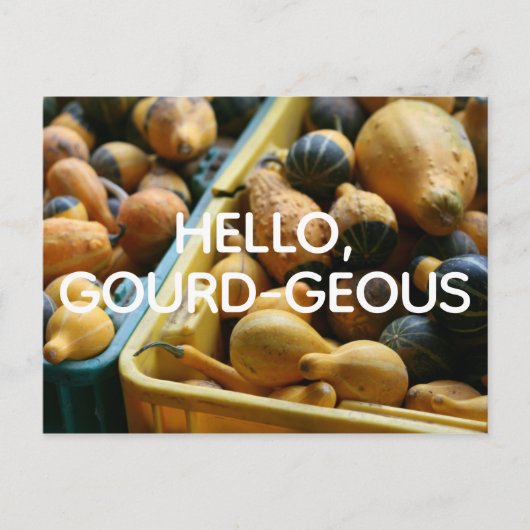 hallo, Gourd- Briefkaart (Voorkant)