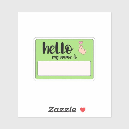 Hallo Graffiti Sticker (Vel)